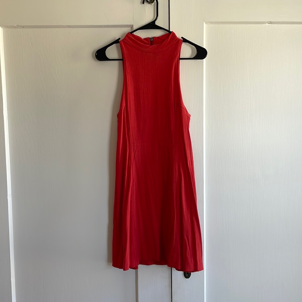 Free People Red Mini Dress with Back Cutout